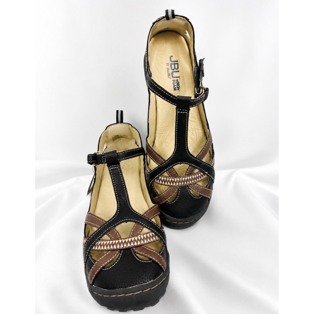 NEW JBU by Jambu Dune Encore Memory Foam Vegan Leather Women 8M Flats Mary Jane